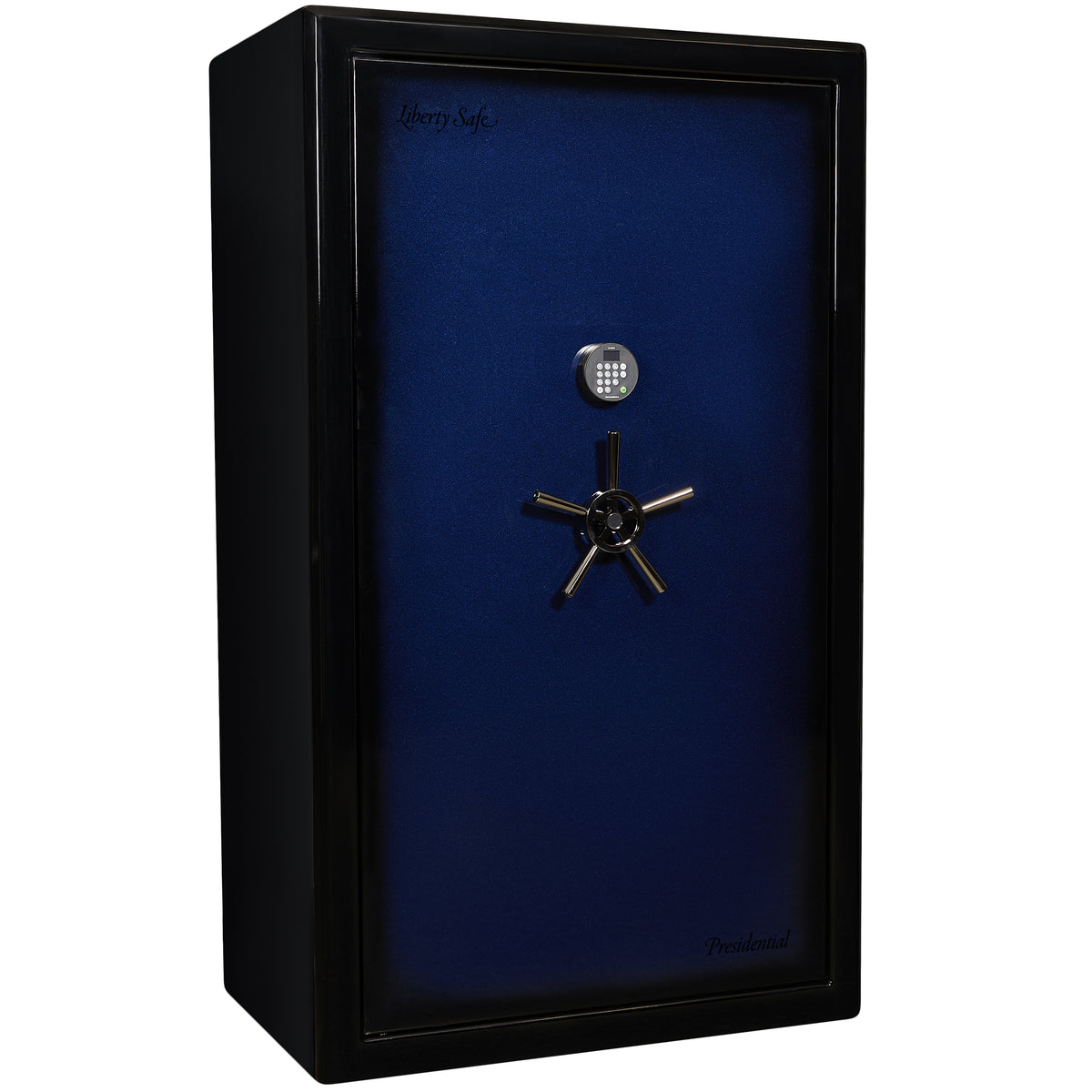Presidential Series | Level 10 Security | 2.5 Hours Fire Protection | 50 | Dimensions: 72”(H) x 42”(W) x 27.75"(D*) | Blue Gloss | Electronic Lock - Closed